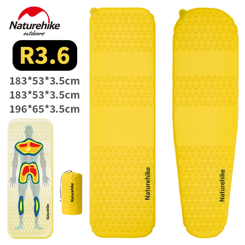 

Naturehike R3.6 Automatic Inflatable Cushion Ultralight 20D Nylon Folding Hiking Sleeping Pad Self-inflating Moisture-proof Mat