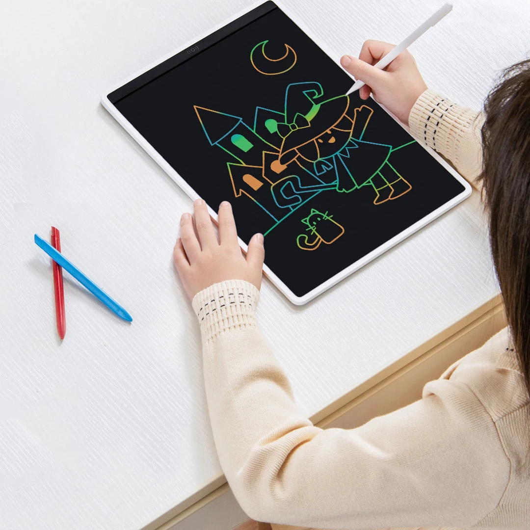 Imagem -04 - Xiaomi Mijia Lcd Blackboard Cor Versão 10 13.5 Polegada Colorida Escrita sem Poeira e Tinta Desenhar Estudo Placa de Mensagem para Crianças