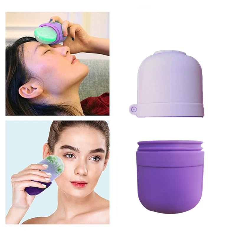 

Face Ice Massage Skin Care Lifting Contouring Tool Silicone Ice Cube Trays Ice Globe Ice Balls Face Massager Facial Roller