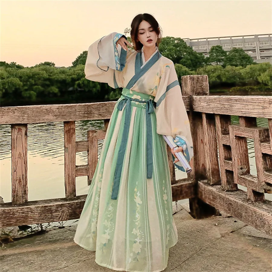 

Женское традиционное китайское платье Hanfu, сказочный костюм для косплея, танцевальное платье ранней династии ханьфу, размеры XL