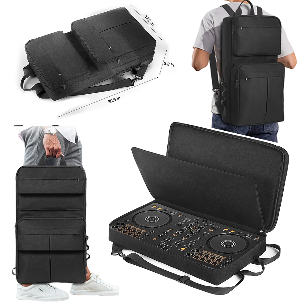 

DJ Backpack for Pioneer DDJ-400/DDJ-FLX4 for Roland DJ-202 DJ Controller Case Portable Storage Bag Travelling Case Anti-scratch