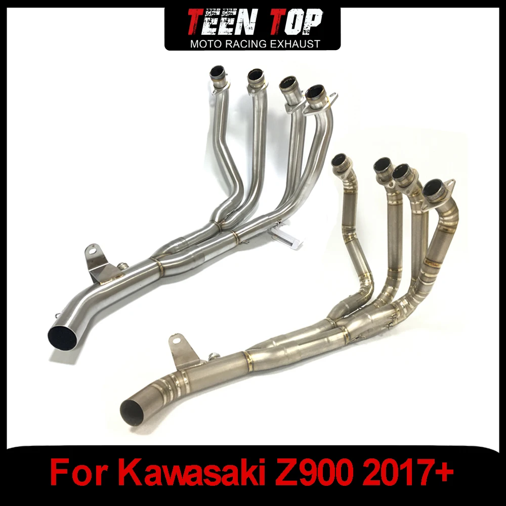 Motorcycle Exhaust Modified Systems Modified Front Pipe For Kawasaki Z900 Connect To Original Stock Silencer Muffler 2017-2021