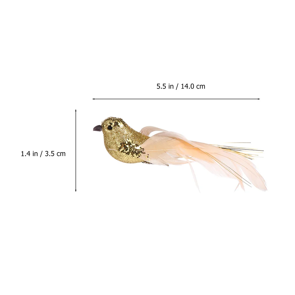 

6 Pcs Wreath Simulated Bird Decorations Child Christmas Ornament Birds Foam Clip