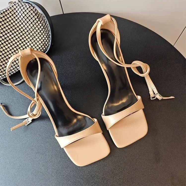 

Элегантные женские босоножки на высоком каблуке, пикантные римские туфли на шпильке, модельные модные туфли-лодочки, женские тапочки, тренд 2024, лето, Zapatillas Mujer