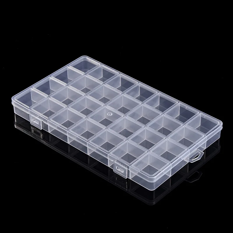 

Органайзер-контейнер пластиковый на 28 отделений для мелких предметов: украшений, бисера, фурнитуры, аксессуаров, с разделителями
