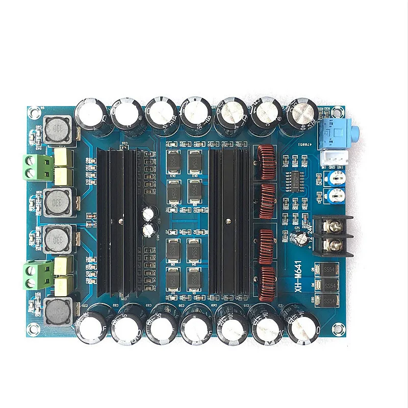 XH-M641 Dual-channel Battery High-power Amplifier Board TPA3116D2 Vehicle Power Amplifier DC12V150W