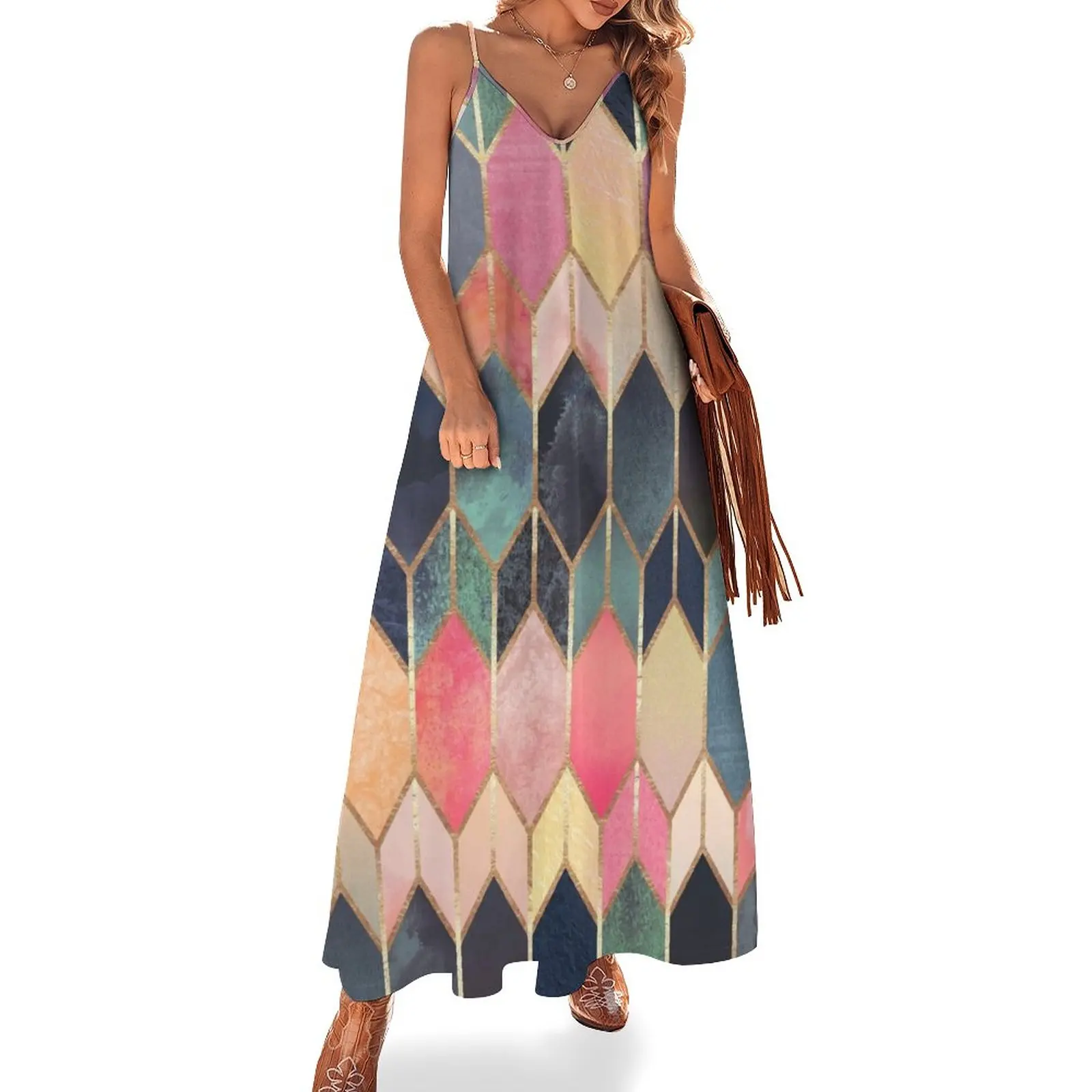 

Stained Glass 3 Sleeveless Dress Women's summer skirt dress women summer african dresses for woman women's evening dresses 2024