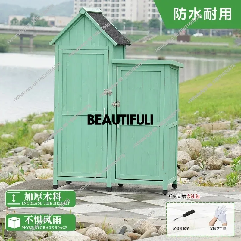 Outdoor storage cabinet Balcony Courtyard Locker Waterproof and sunscreen