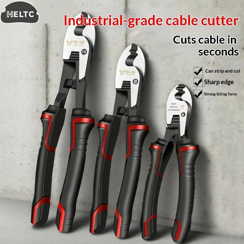 6/8/10 Inch Pliers Cable Wire Bolt Cutters Stripping Breaker Cutting Crimping Professional Electrician Pliers Stripper Tools