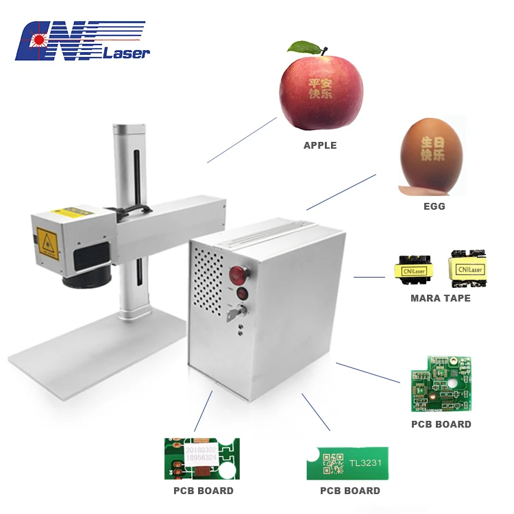 532nm 20kw deep engraving fruit carving tools glass light engraved marking machine engraving for mobile phone charger Eggs