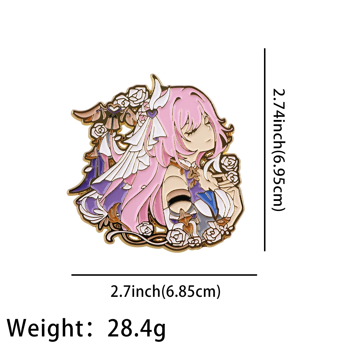 Game Honkai Elysia Briefcase Badges Girls Women's Brooches on Clothes Lapel Pins for Backpack Enamel Pins Jewelry Accessories