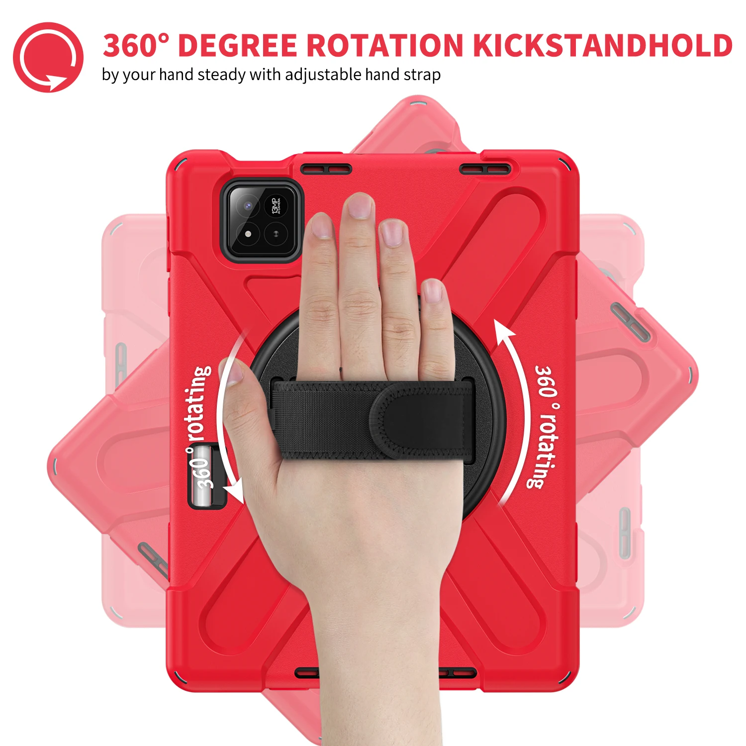 PC-Silicone Cover 360 degree rotate stand case for Xiaomi pad 9 11.2