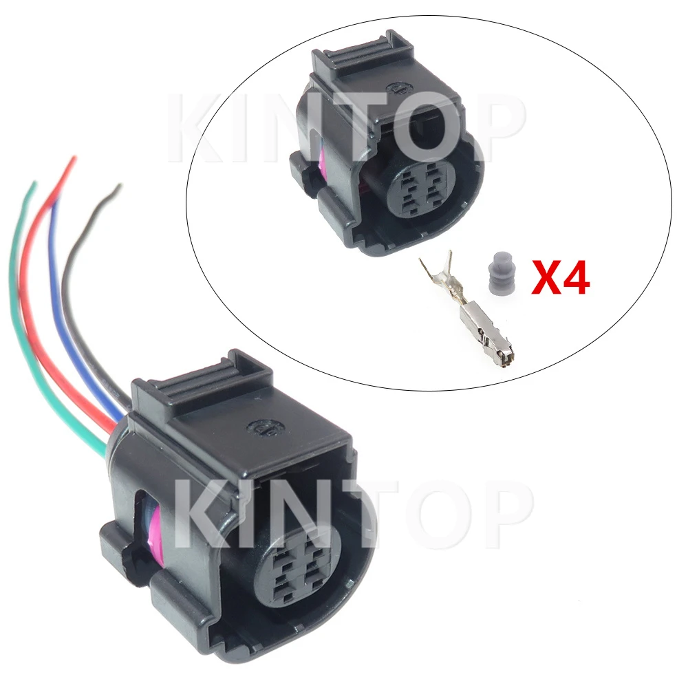 1 Set 4 Pins 4H0973712A AC Assembly Car Sensor Electric Wiring Waterproof Socket for VW Audi 4H0 973 712 A