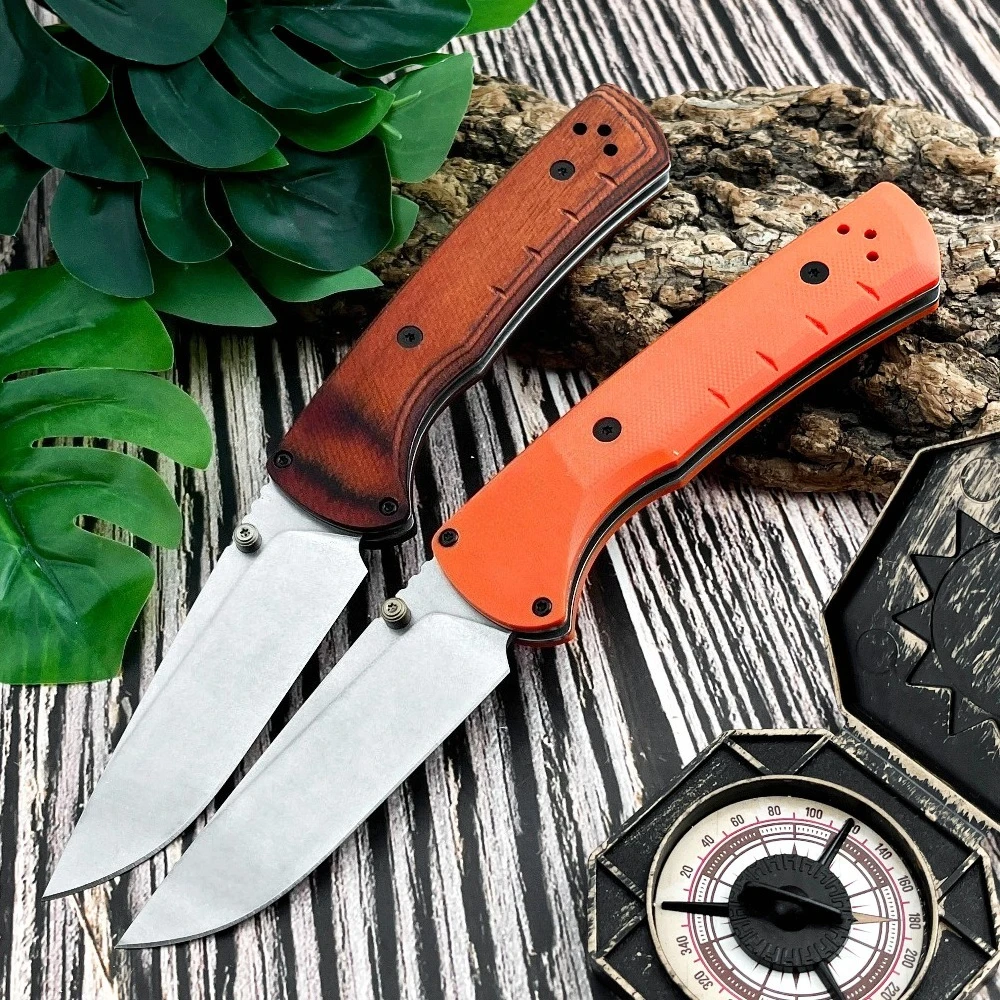 Pocket Folding Knife Outdoor EDC Knife 8Cr13Mov Blade G10 (O