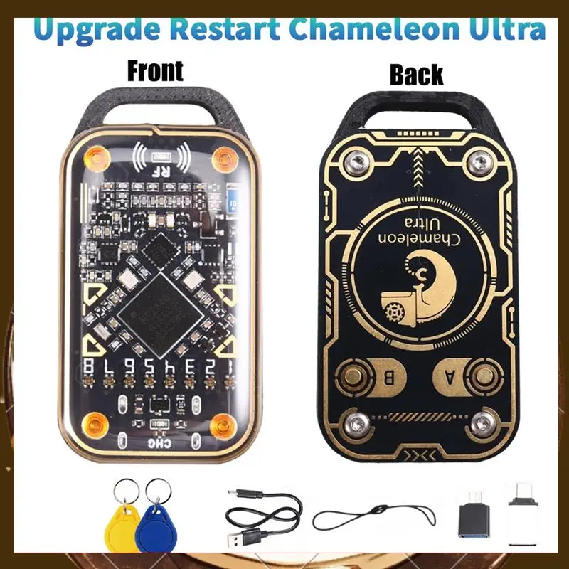 

Chameleon Ultra Smart Card Emulator RFID Smart Chip Reader+2XUID Keychain 125K 13.56M Card Decode NFC Duplicator Upgrade-T88C