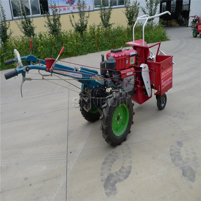 Agricultural Hand Walking Tractor Mini Self Walking Maize Harvester