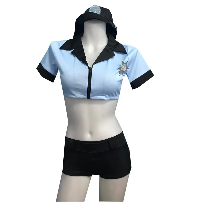 Sexy Halloween Policewoman Nightclub Club Bar Rave Party Costume Performance Role Playing Costume