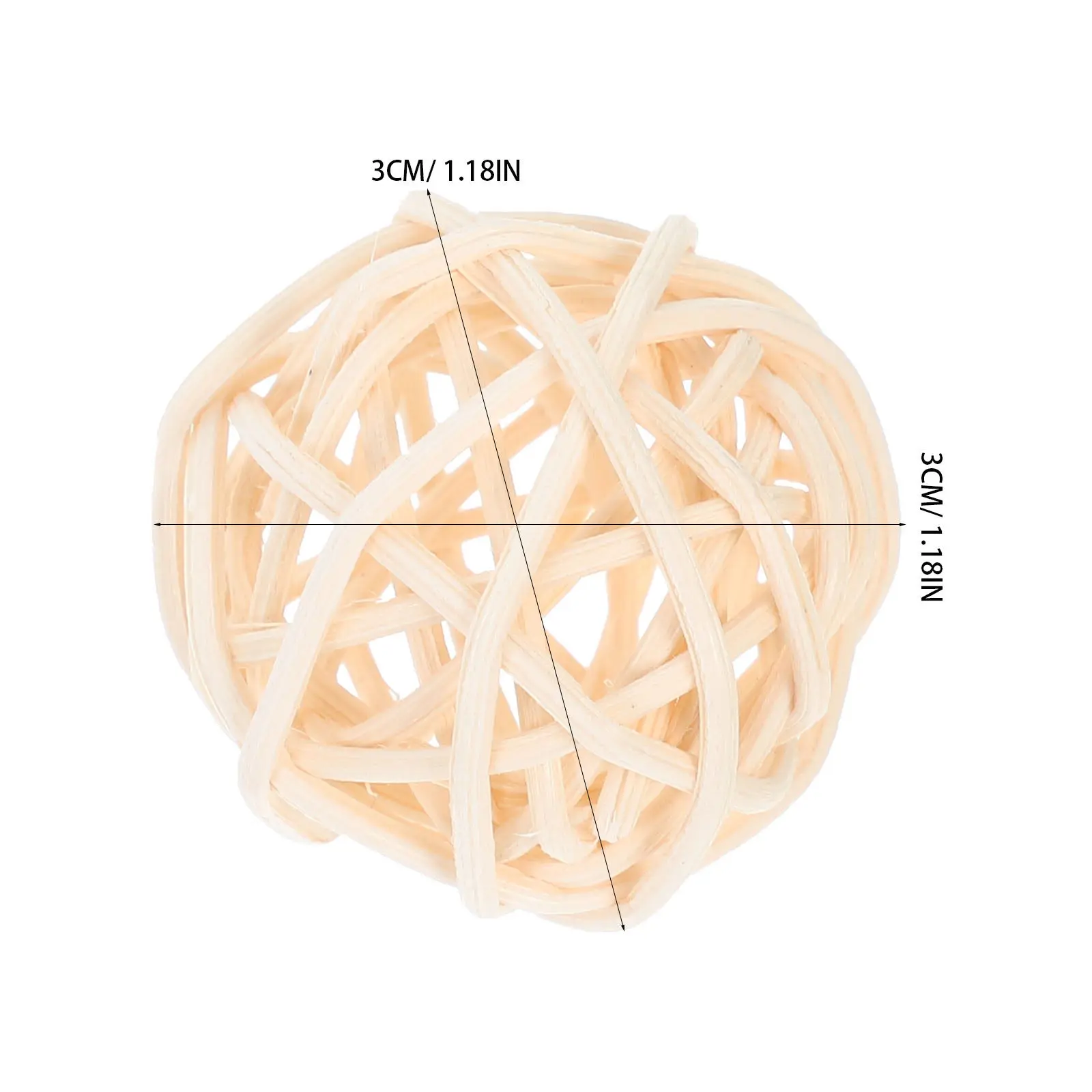 30Pcs Aromatherapy Rattan Balls Handmade 3Cm Natural Hanging Pendant for Home Wedding Party Nursery Decoration