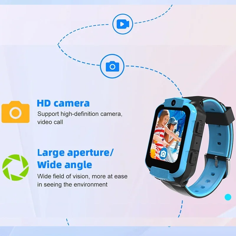Xiaomi Mijia 어린이 Smartwatch GPS SOS 전화 스마트 시계 SIM 카드 비디오 통화 시계 어린이를위한 원격 음성 모니터 소년 소녀 선물