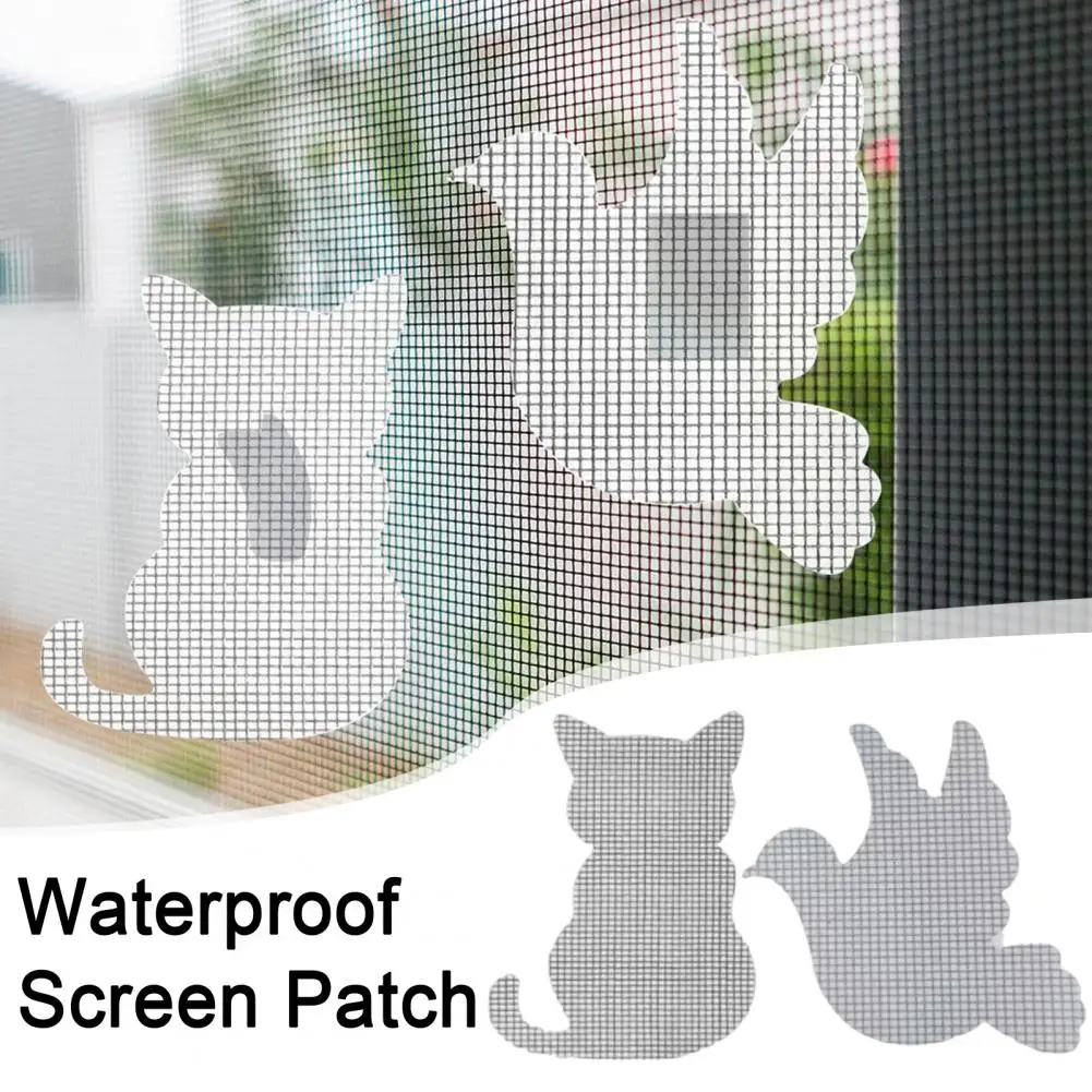Parches autoadhesivos para reparación de pantalla de ventana, Kit de parches para puerta, pegatinas para pantalla de ventana, gato, pájaro, para mosquiteras, tiendas de campaña, 20 Uds.