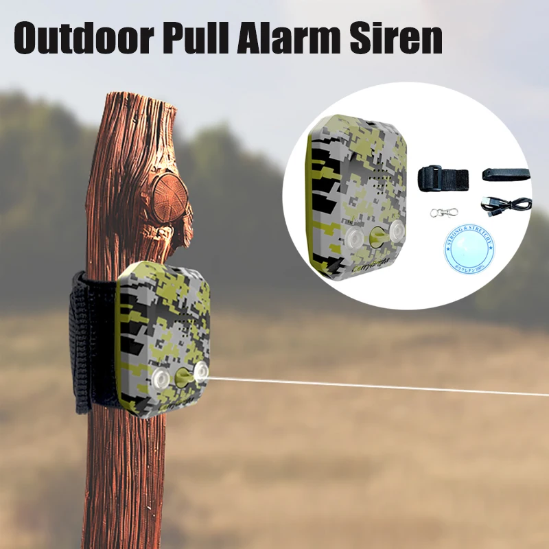 

Outdoor Pull String Alarm Travel Camping Pull Vibration Alarm Women Children Garden Tent Hiking Fishing security alarm keychain