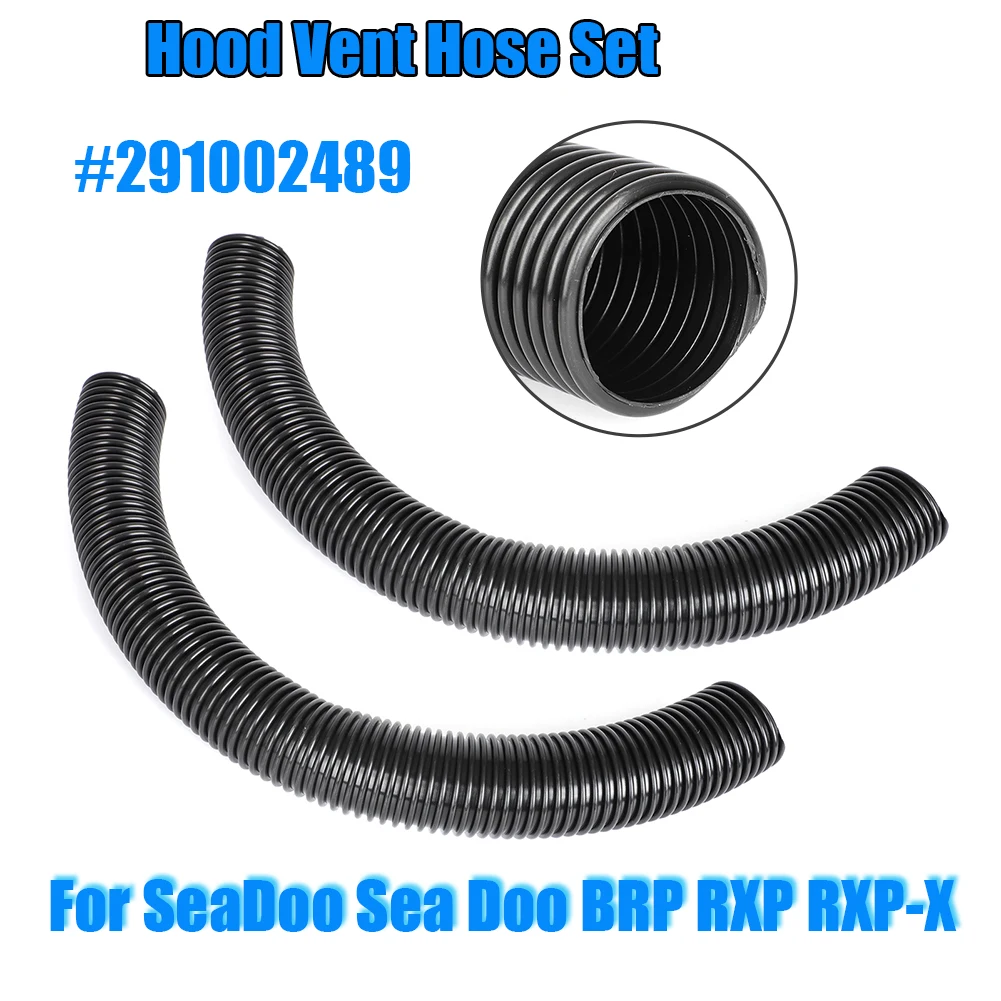 For Sea Doo BRP RXP RXP-X Seadoo Hood Vent Hose Set Pair Hoses #291002489 BLACK