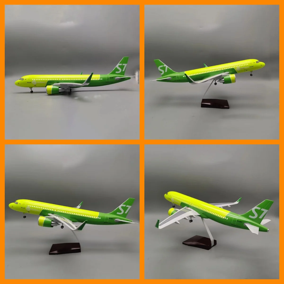 Scale Aircraft 47CM A320 NEO Siberia S7 Airlines Airplane Diecast Resin Model Adults Fun Collectible Miniatures Gift By Aviation