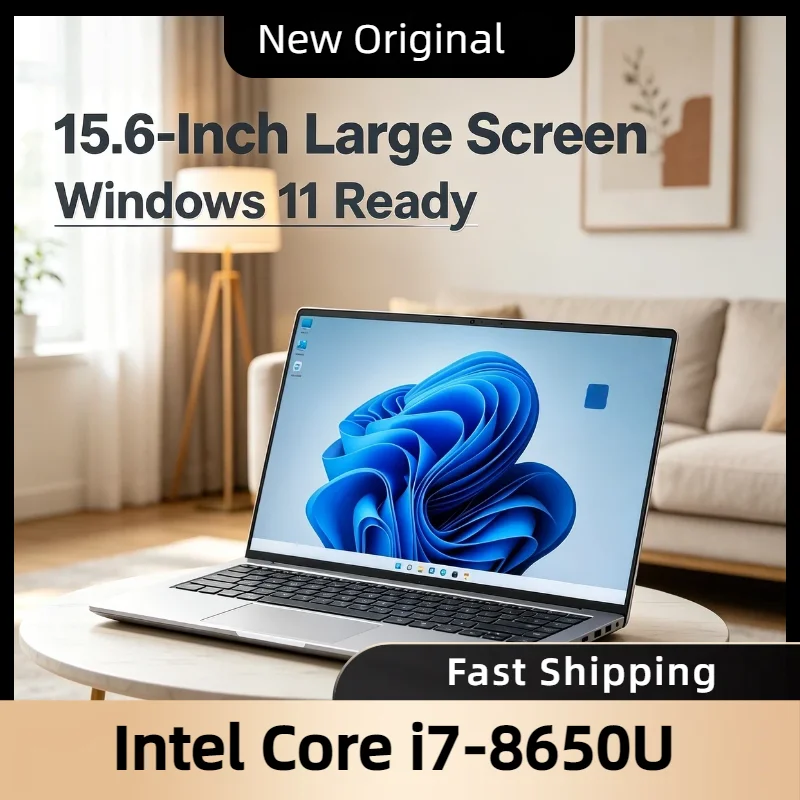 

Ultra Slim HOT 15.6 Inch Laptop 32GB RAM 1TB SSD Intel Core i7 8650U Windows 11 1920x1080 HD Gaming PC Gamer Office