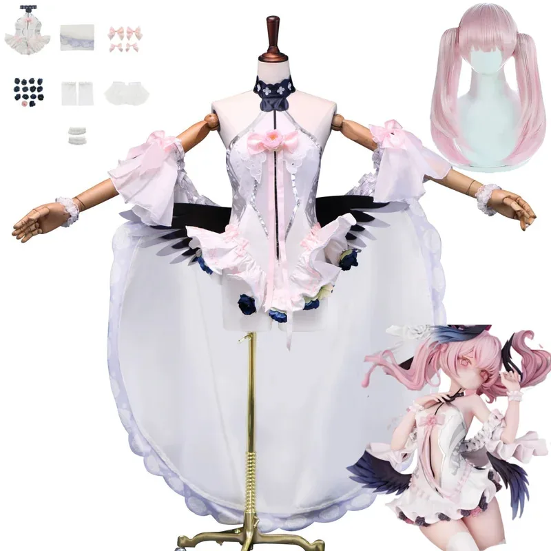 لعبة الأزرق الأرشيف الرسوم المتحركة شيمو كوهارو تأثيري حلي القسم الأبيض النقي الوردي المرحلة تنورة لطيف كيب شعر مستعار Woman8;c'4,t;6.j'2;