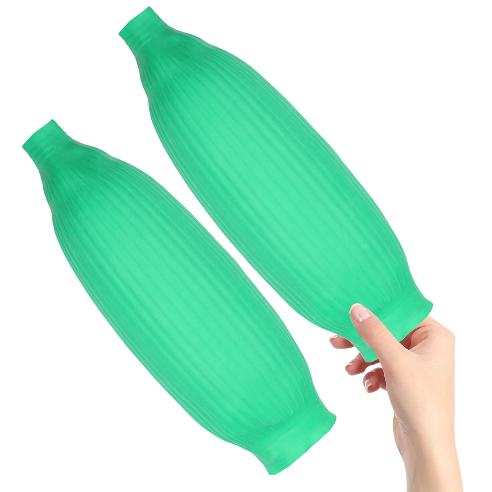 ปลอกแขนยางกันน้ำ 1 คู่ ปลอกแขนยางลาเท็กซ์หนาสำหรับทำสวน งานบ้าน ทนน้ำมัน ใช้ซ้ำได้ ป้องกัน