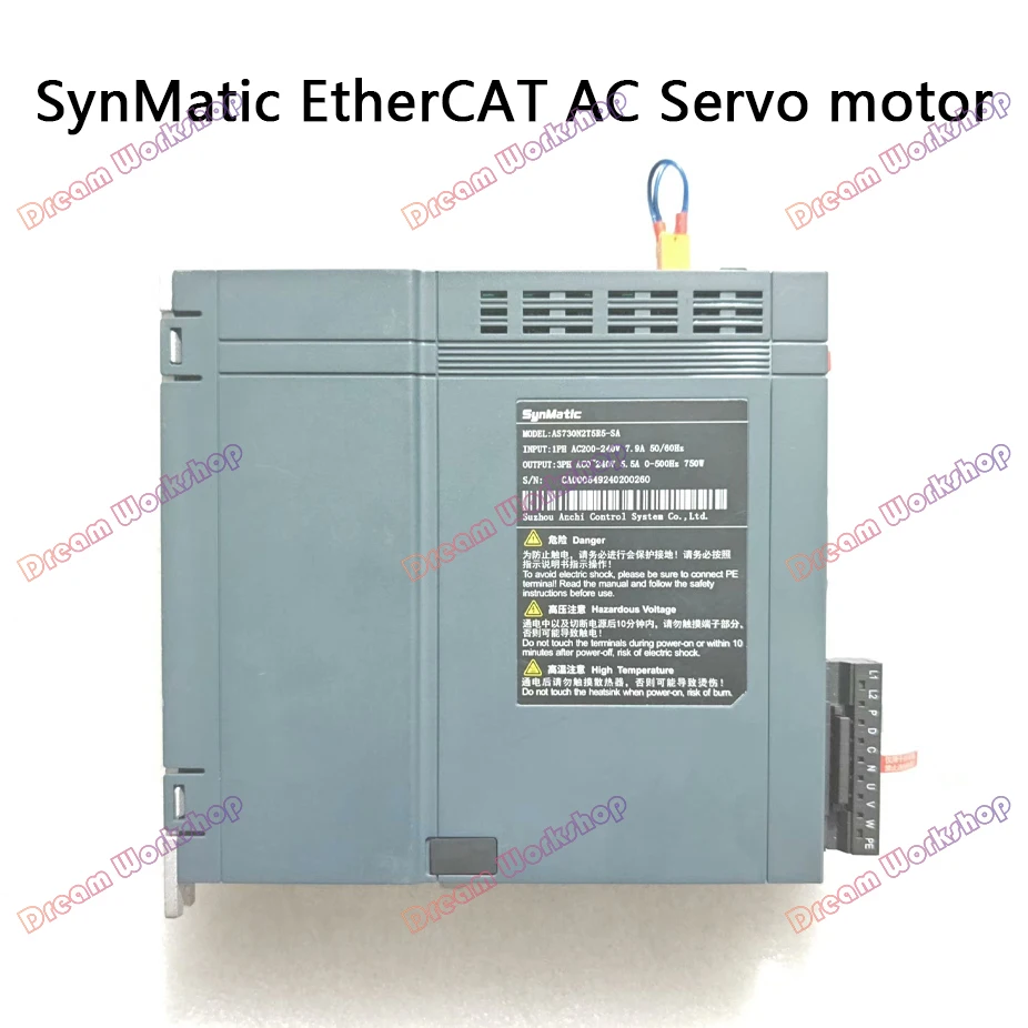 SynMatic AS770P2T2R8 EtherCAT servo driver 23-bit multi-turn optical encoder 400W Max torque 4.45NM Servo motor replace Inovance