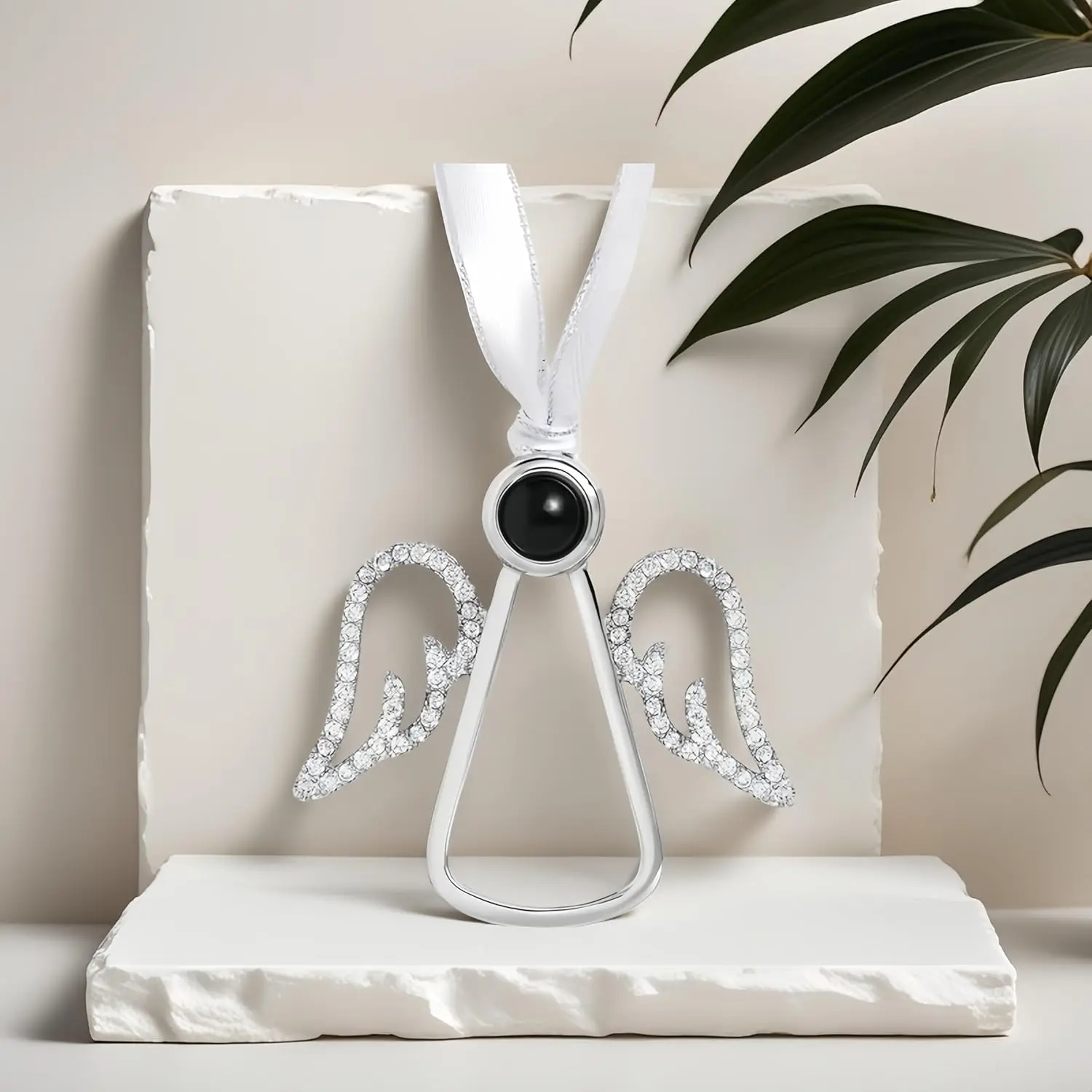 زخرفة صور مخصصة لشجرة عيد الميلاد زخرفة عيد الميلاد الشخصية مع صورة ندفة الثلج قلادة الإسقاط هدية تذكارية #3