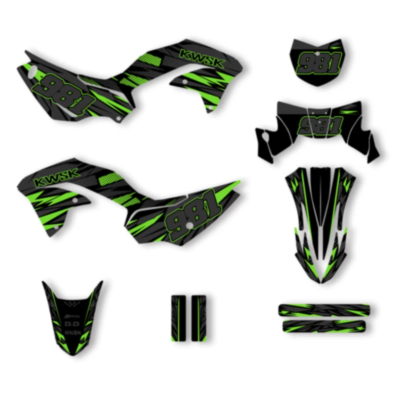 

SPACE Motorcycle Graphics Decals Stickers for KAWASAKI 2020 2021 2022 2023 KLX 230 230R Decals Stickers Kits 004