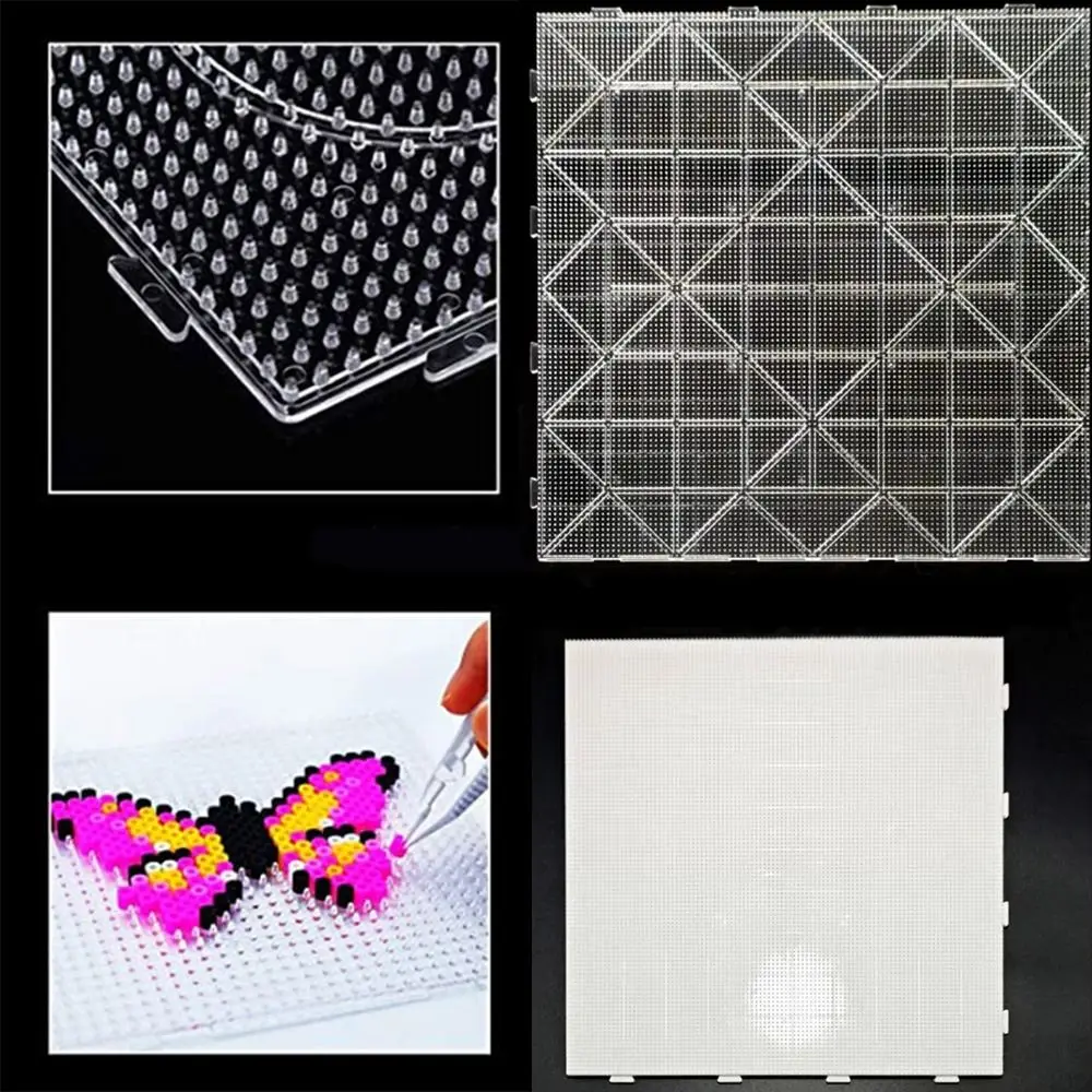 Square Fuse Beads Pegboards DIY Make Puzzle 52*52 Pins/104x104 Pins Perler Hama Beads Heat Resistant Handmade Crafts Decor