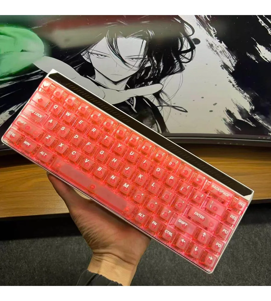 (Ice mist powder through) Ice mist PC original factory height from ace68wooting little bee night demon keycap