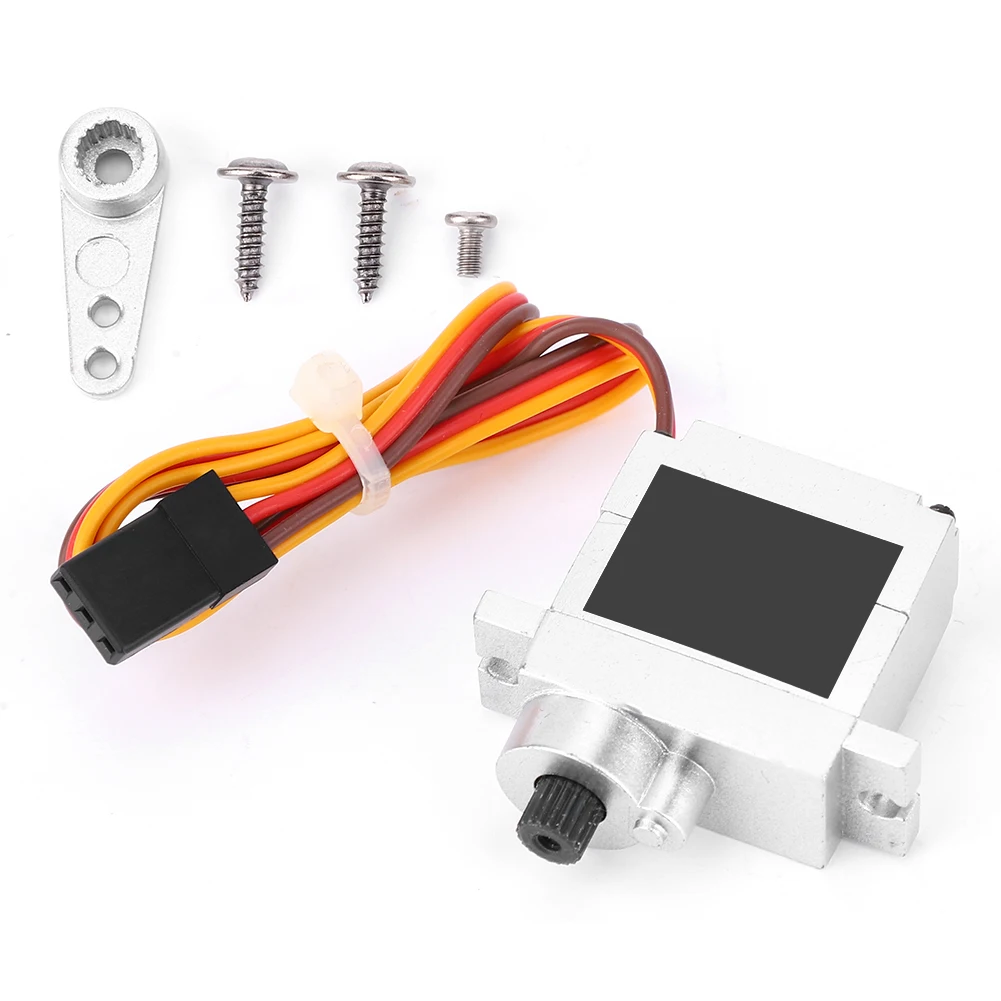 9g Metal Servo Steering Engine Accessory Fit for WPL B1 B14 B16 B24 C14 C24 B36 1:16 RC Truck Metal Servo RC Car Accessory Servo