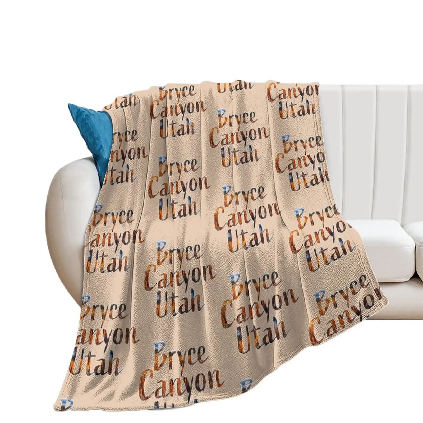 Bryce Canyon Utah, cool lettering design Throw Blanket sofa bed Heavy Decoratives Blankets