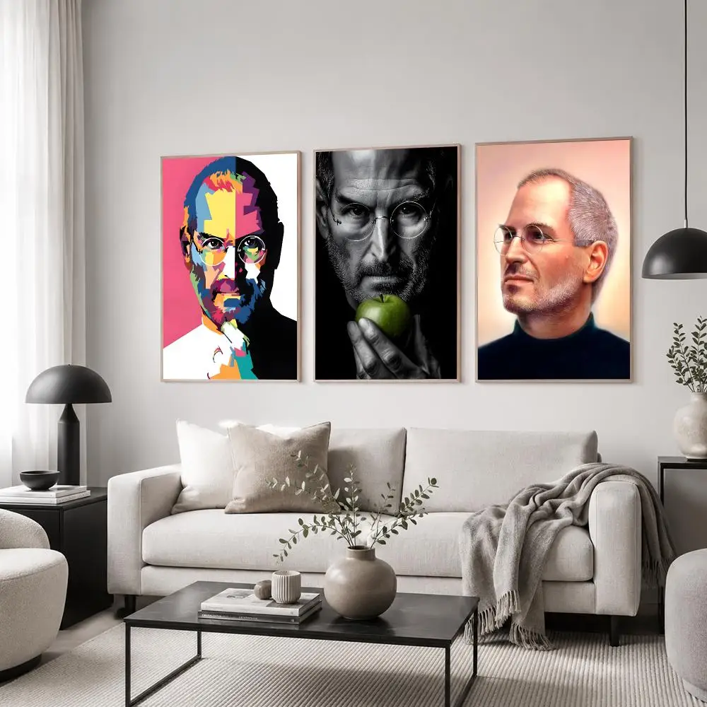 Public Figure Steve Jobs Poster Poster Stickers Painting Mural HD Wall Decals for Bedroom Living Room Home Self-Adhesive