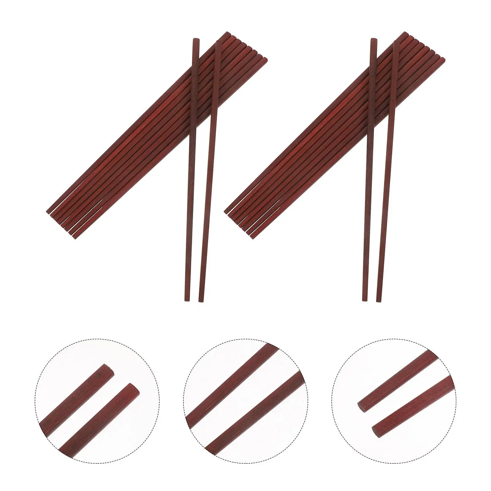 20Pairs Extra Long Wooden Chopsticks High Heat Resistant Reusable Cooking Frying Chopsticks for Hot Pot Noodles Grilling