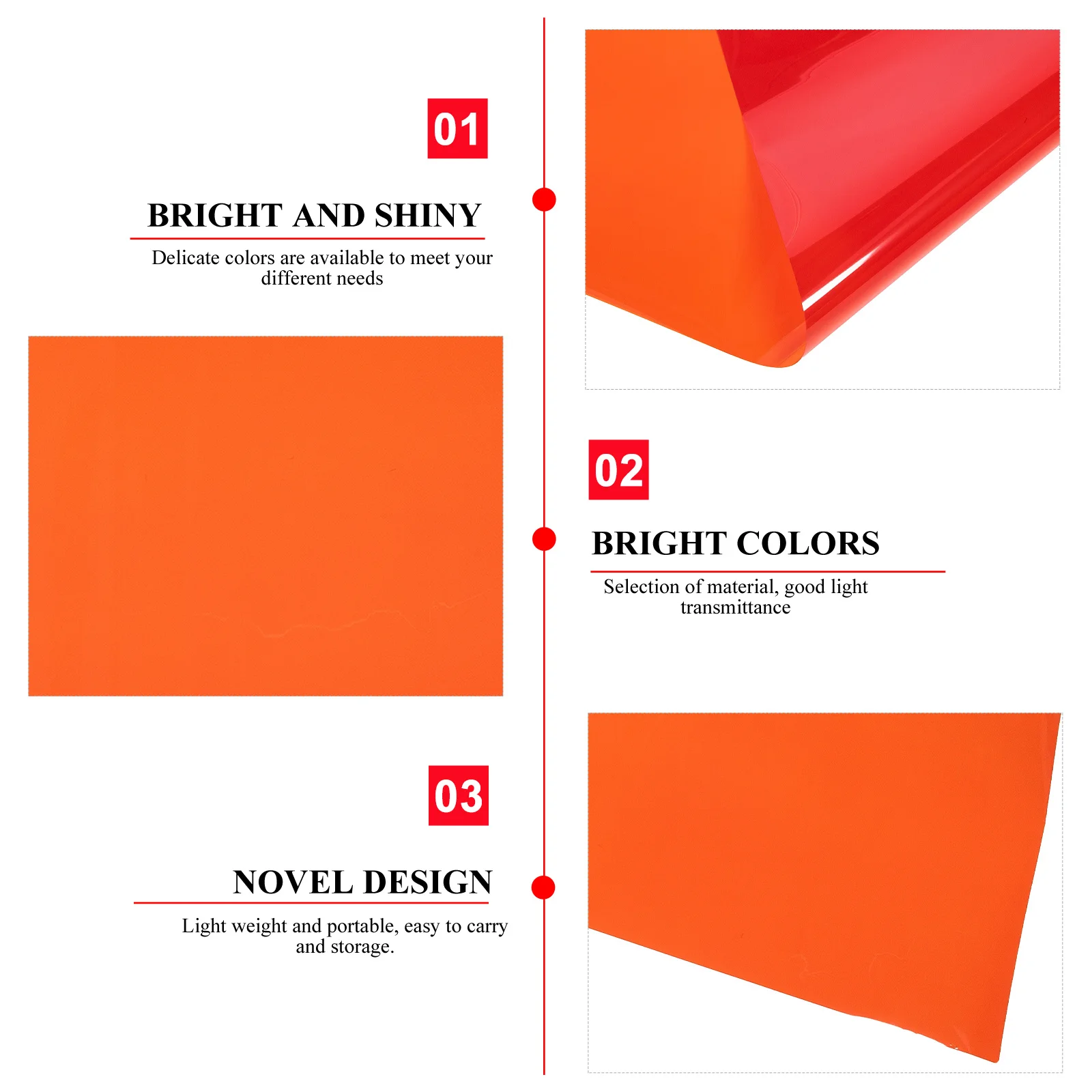 

Sunset Lamp Film Color Filters For Photography Video Lighting Pet Filter Sheets Reusable Overlays Transparency Film Flash Pet