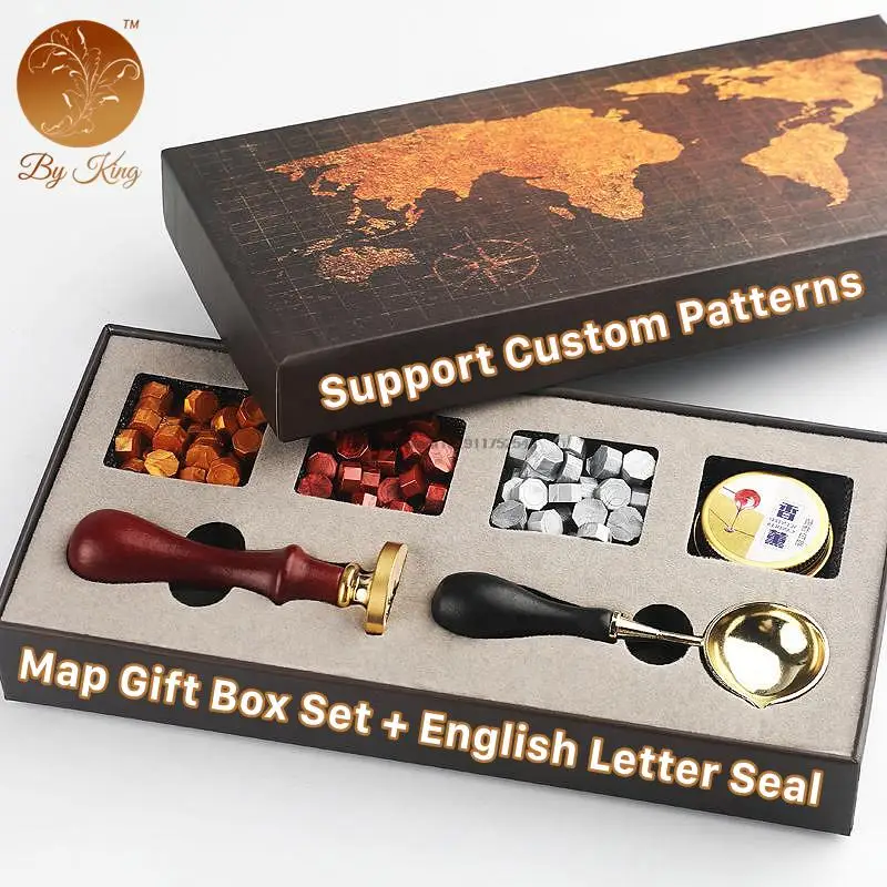 2021 Wax Seal Set Letters A-Z Detachable Stamp Spoon Set Wax Seal Stamp Wedding Packaging Gifts Postcard Wax Stamp Set