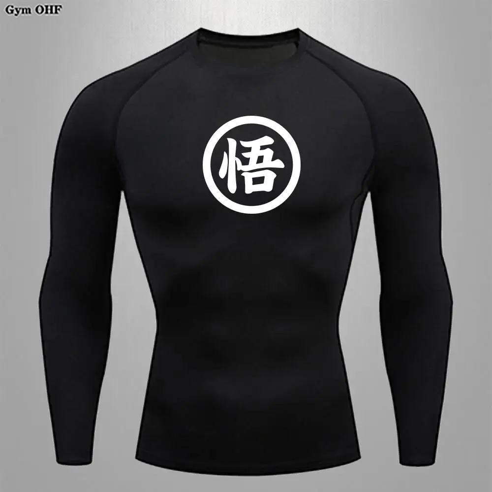 Long Sleeve Z Goku Anime Men Running T Shirt Quick Dry Shirt Yoga Training Compression T-Shirts Gym Jogging Sweatshirt Rashguard