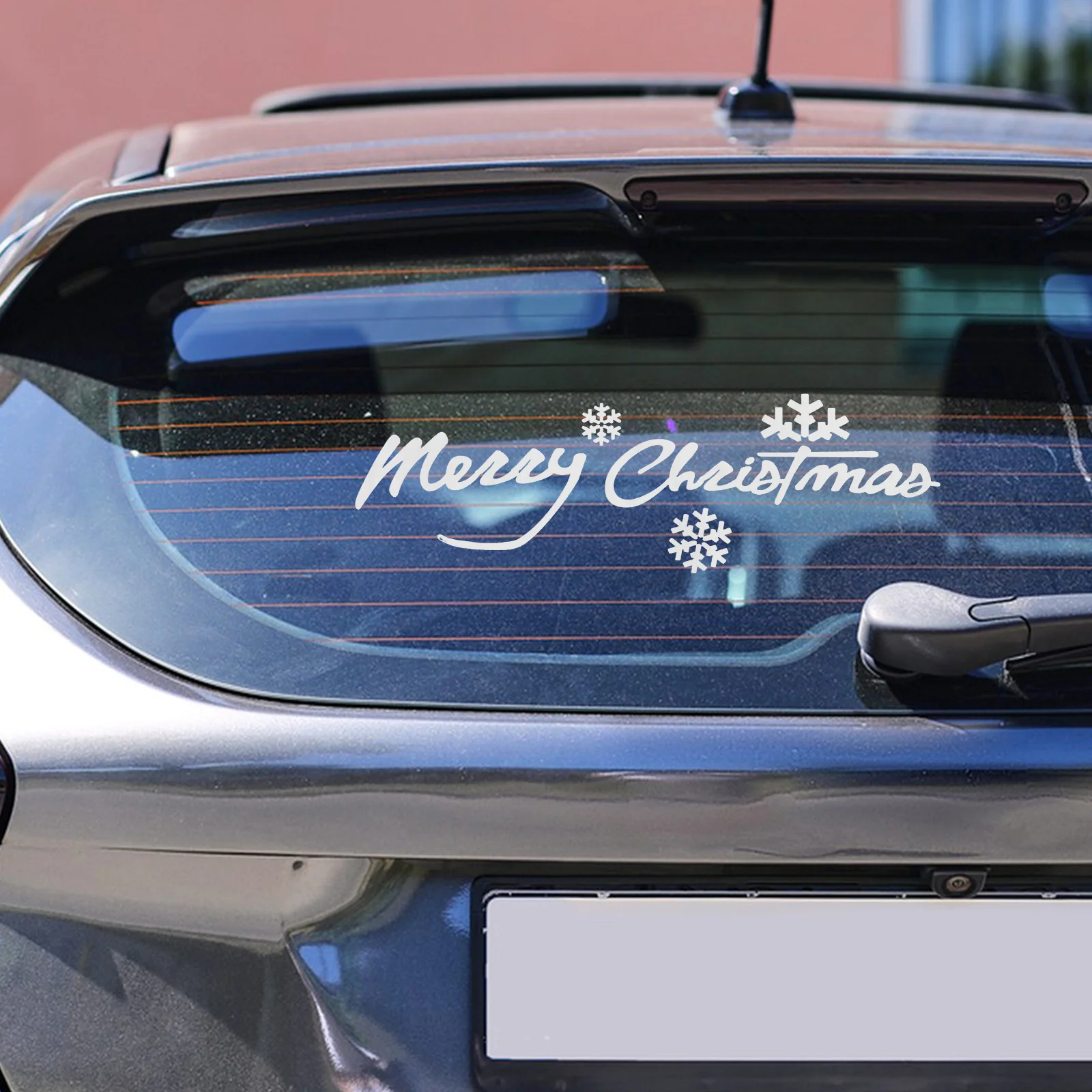 

3Pcs Christmas Car Window Stickers Reflective PVC Decals Holiday Decorations Night Visibility Car Stickers Christmas Window
