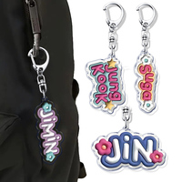 Fashion Korean Jimin Keychains for Accessories Bag K-pop Keyrings Jewelry Friends Fans Gifts Kpop Idol J-Hope Car Key Chains