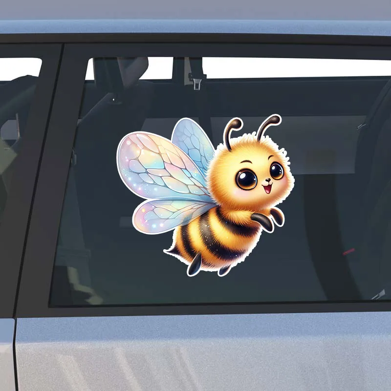 

Cartoon Bee Car Sticker Waterproof Vinyl Decal on Bumper Rear Window Laptop Self-adhesive Decal For Car Accessories TM126