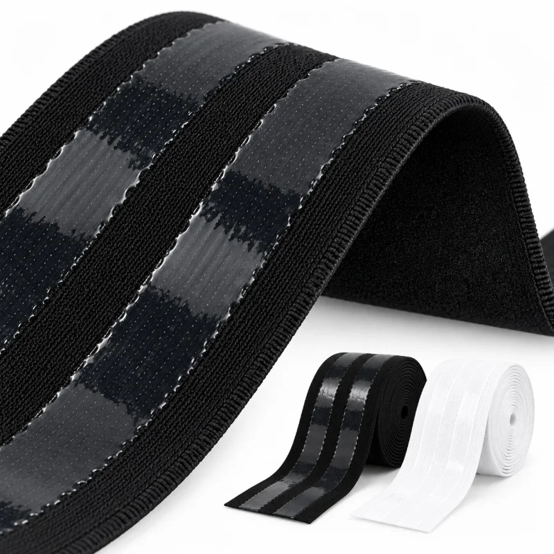 1/2/3/5/10M 50mm Non-Slip Silicone Elastic Band Sports Pants Waistband Skirt Gripper Tape Activewear Trim DIY Sewing Accessories
