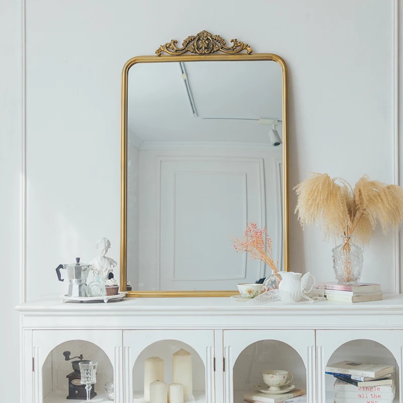 

French makeup mirror wall-mounted wall-mounted bedroom bathroom bathroom mirror