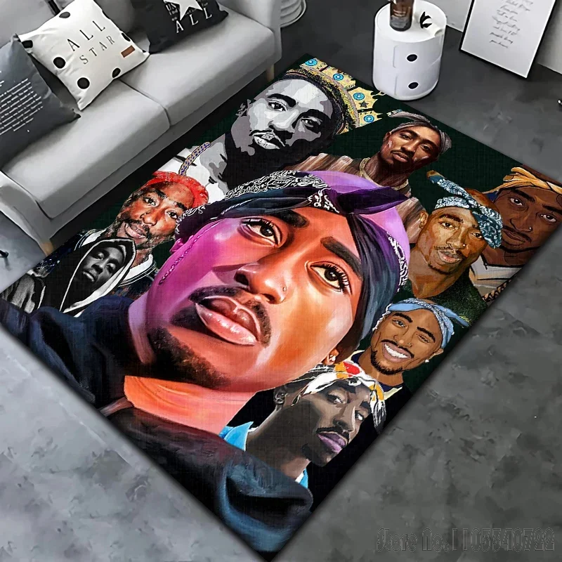 Hip Hop Music Rap Star Cartoon tappeto tappeti 120x160cm Decor per soggiorno camera da letto per bambini divano bagno tappetino per bambini