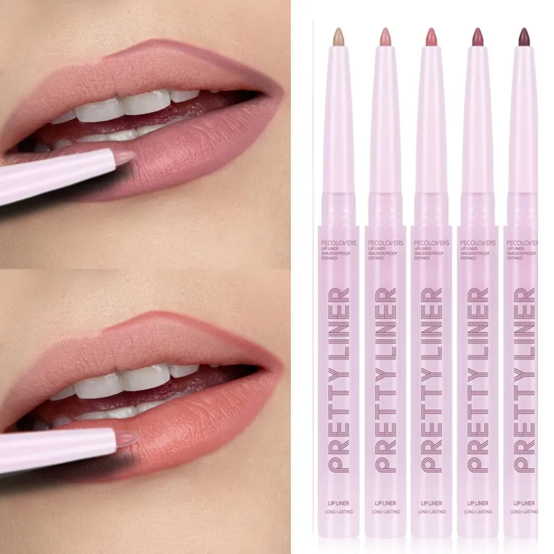Lipstick Pencil Rose Pink Tip Lip Liner Pen Soft Mist Matte Lip Crayon Sexy Lip Contouring Lipliner Outline Tint Cosmetic