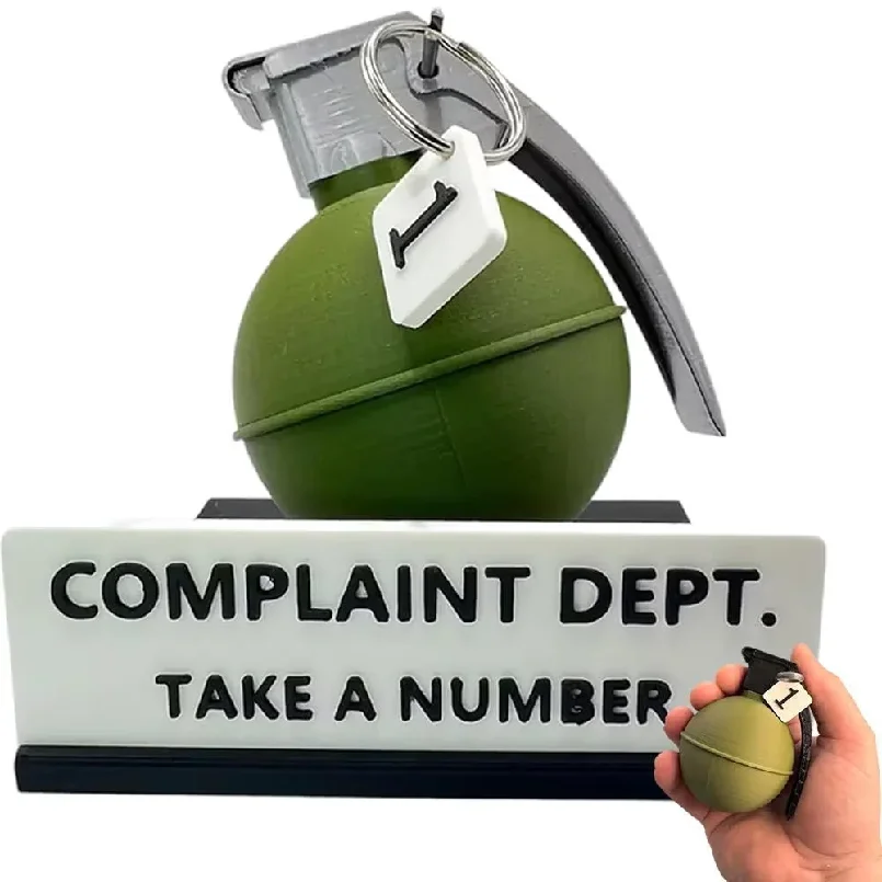 Interesting Grenade Complaint Department Desk Logo Decoration Interesting 